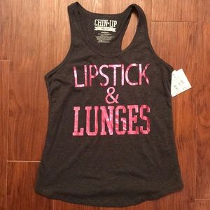 Lipstick and lunges tank